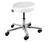 stool, no back support, round seat, black base